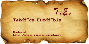 Takács Euzébia névjegykártya