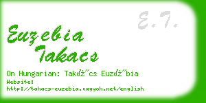 euzebia takacs business card